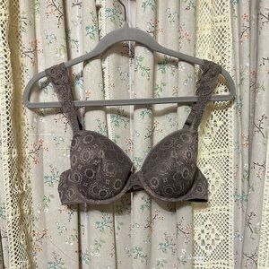 Aerie Hannah‎ Demi Lace Bra Adjustable To Racerback Taupe Size 36C NWT